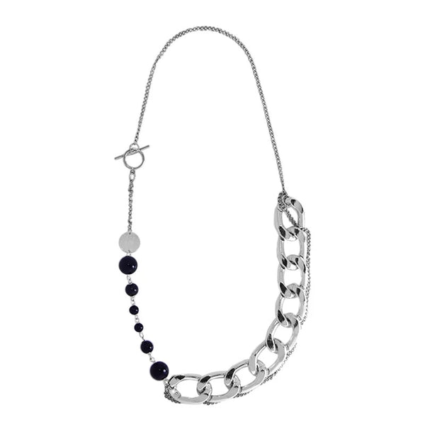 #VALENTINE'S DAY# CHAIN NECKLACE WITH BLACK PEARL