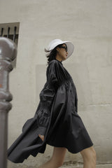 PLEATED SHIRT DRESS (FIVES COLORS)