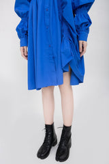 PLEATED SHIRT DRESS (FIVES COLORS)