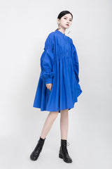PLEATED SHIRT DRESS (FIVES COLORS)