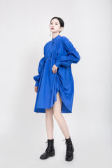 PLEATED SHIRT DRESS (FIVES COLORS)