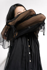 SILK SHIRT DRESS (2 PIECE SLEEVELESS DRESS+SHIRT DRESS)