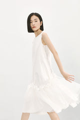 RUFFLE HEM SLEEVELESS DRESS