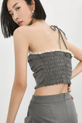 PATCHWORK SLING TUBE TOP / PATCHWORK SKIRT