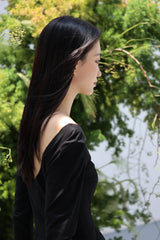 Irregular Mesh Long Sleeve Dress