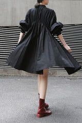 PLEATED SHIRT DRESS (FIVES COLORS)
