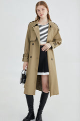 DOUBLE BREASTED A-LINE TRENCH COATS