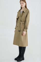 DOUBLE BREASTED A-LINE TRENCH COATS