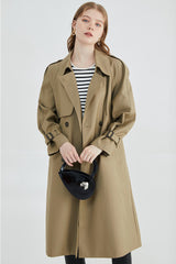DOUBLE BREASTED A-LINE TRENCH COATS