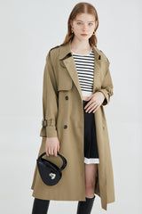 DOUBLE BREASTED A-LINE TRENCH COATS