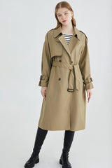 DOUBLE BREASTED A-LINE TRENCH COATS