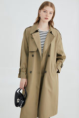 DOUBLE BREASTED A-LINE TRENCH COATS
