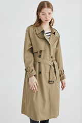 DOUBLE BREASTED A-LINE TRENCH COATS