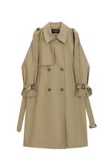 DOUBLE BREASTED A-LINE TRENCH COATS