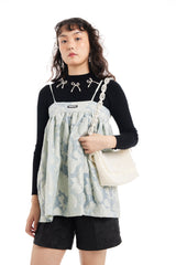 WHITE PEARL CRYSTAL BEADED UNDERARM BAG