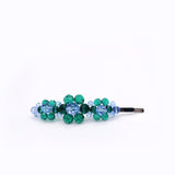 PEACOCK BLUE CRYSTAL BARRETTE