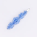 PEACOCK BLUE CRYSTAL BARRETTE