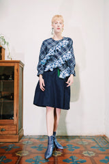 HIGH-WAISTED SKIRT WITH HEM FOLDAWAY