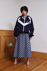 WHITE AND DARK BLUE JACKET