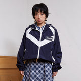 WHITE AND DARK BLUE JACKET