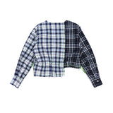 ASYMMETRIC BLUE SHIRT