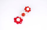 LONG FLORAL CRYSTAL EARRINGS
