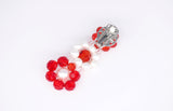 LONG FLORAL CRYSTAL EARRINGS