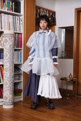 WHITE GRENADINE DRESS