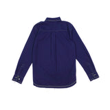 BLUE SHIRT WITH LIGHT LINES