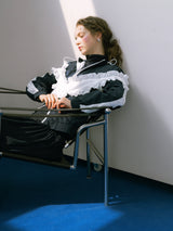 RUFFLED HOODED SPORTS JACKET WITH FAIRY STYLE