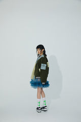 LAMP WOOL JOINTED COAT WITH DECORATIVE POCKETS