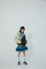 LAMP WOOL JOINTED COAT WITH DECORATIVE POCKETS