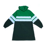 BLUE AND GREEN TRENCH COAT