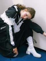 RUFFLED HOODED SPORTS JACKET WITH FAIRY STYLE