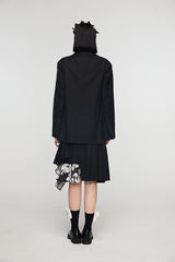 METALLIC FLORAL BLAZER