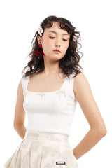 5 PEARL BOW DECORATION VEST (2 COLORS)
