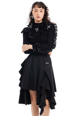 ASYMMETRICAL HALF SKIRT