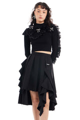 ASYMMETRICAL HALF SKIRT