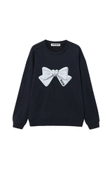 BOW PRINT SWEATSHIRT