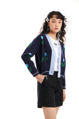 CARDIGAN WITH FLOWER PATTERN