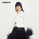 WHITE SHIRT WITH RUFFLES