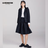 JACQUARD SUIT JACKET WITH RUFFLES