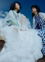 #PREORDER# WHITE SILHOUETTE MESH DRESS