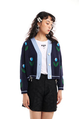 CARDIGAN WITH FLOWER PATTERN