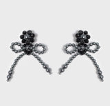 BLACK KNOT EARRINGS