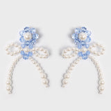 BLUE AND WHITE EARRINGS