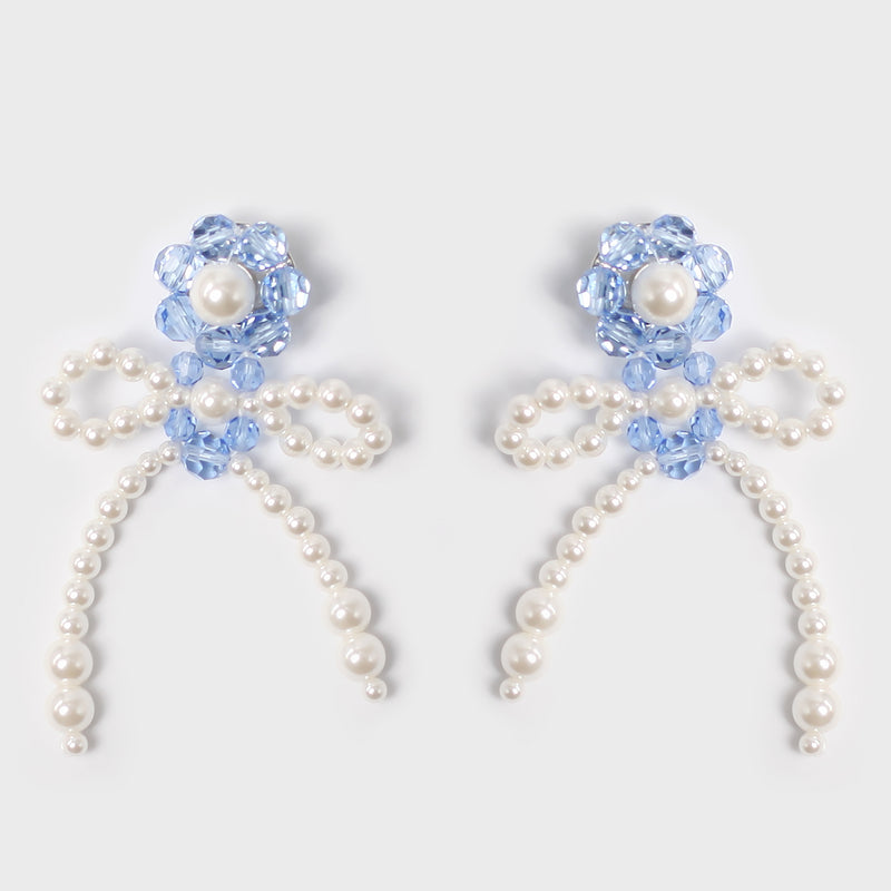 BLUE AND WHITE EARRINGS