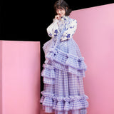 #PREORDER# PLAID MESH DRESS