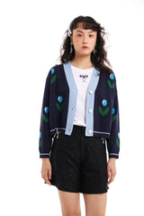 CARDIGAN WITH FLOWER PATTERN