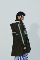 OUTDOOR OVERSIZE HOODED TRENCH COAT